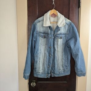 Men's Large Brooklyn Cloth Sherpa Lined Denim Jacket